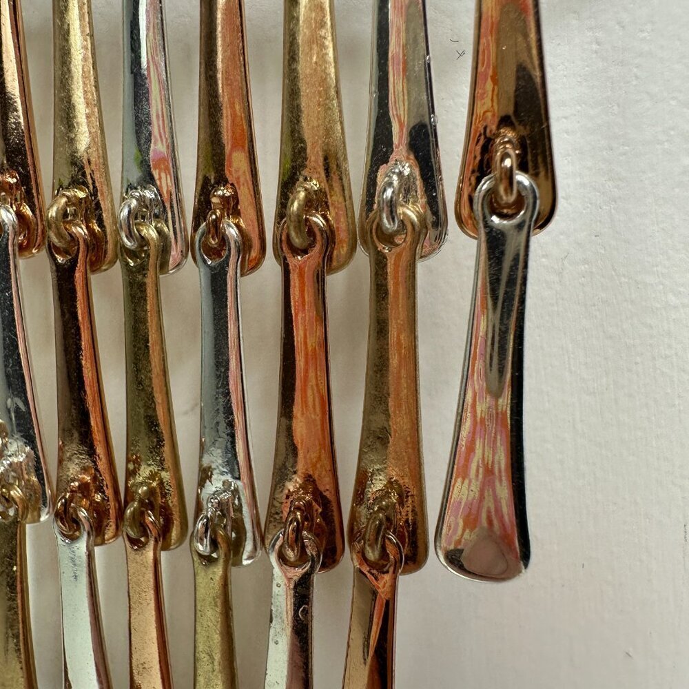 New Robert Lee Moris Soho Necklace With Multi Tone Dangling Cone Accents - Picture 14 of 14